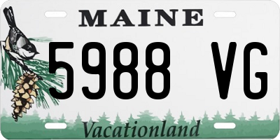 ME license plate 5988VG