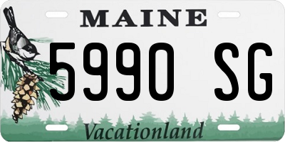 ME license plate 5990SG