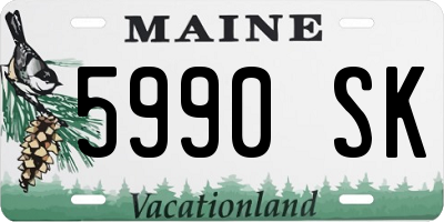 ME license plate 5990SK