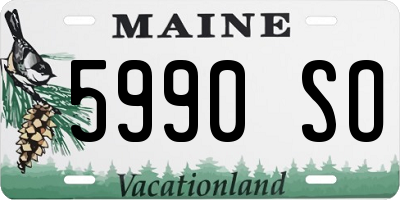 ME license plate 5990SO
