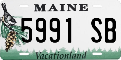 ME license plate 5991SB