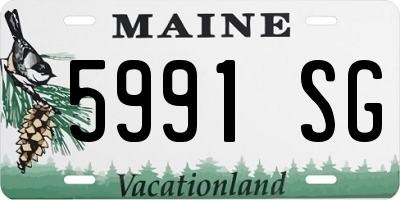 ME license plate 5991SG
