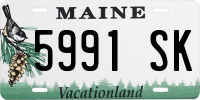 ME license plate 5991SK