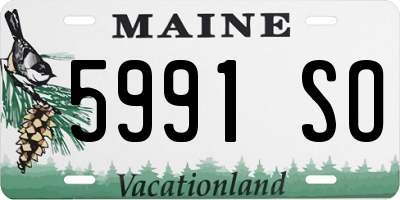 ME license plate 5991SO