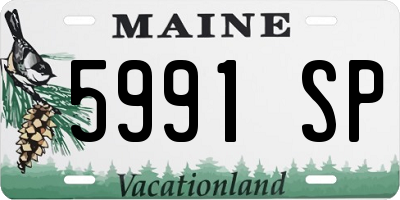 ME license plate 5991SP