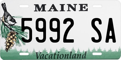 ME license plate 5992SA