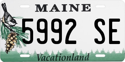 ME license plate 5992SE