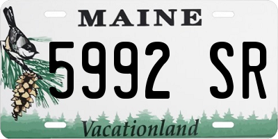 ME license plate 5992SR
