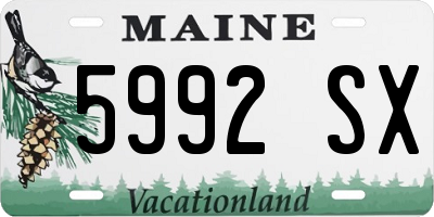 ME license plate 5992SX