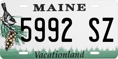 ME license plate 5992SZ