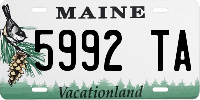 ME license plate 5992TA
