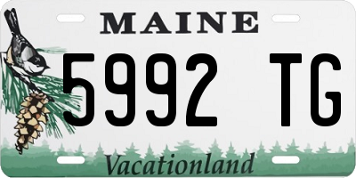 ME license plate 5992TG