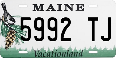 ME license plate 5992TJ