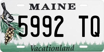 ME license plate 5992TQ