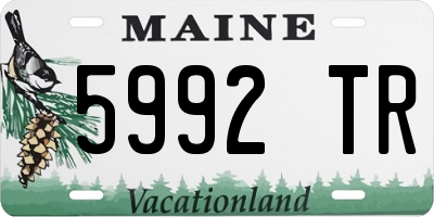 ME license plate 5992TR