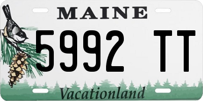 ME license plate 5992TT