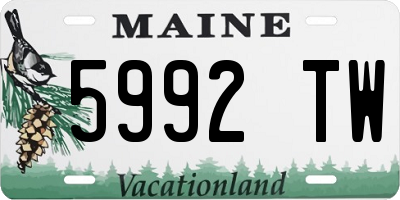 ME license plate 5992TW