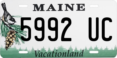 ME license plate 5992UC