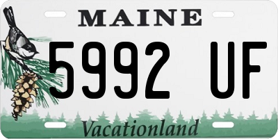 ME license plate 5992UF