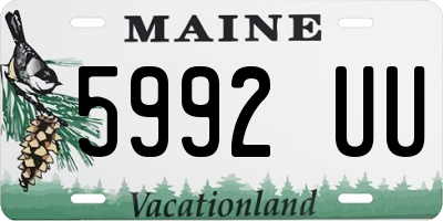 ME license plate 5992UU