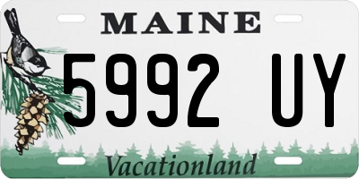 ME license plate 5992UY