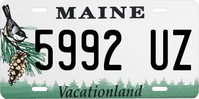 ME license plate 5992UZ