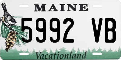 ME license plate 5992VB