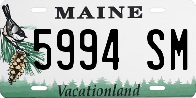 ME license plate 5994SM