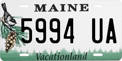 ME license plate 5994UA