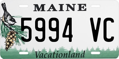 ME license plate 5994VC