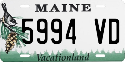 ME license plate 5994VD