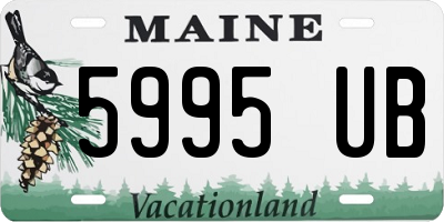 ME license plate 5995UB
