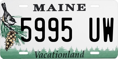 ME license plate 5995UW