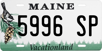 ME license plate 5996SP