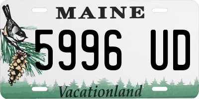 ME license plate 5996UD