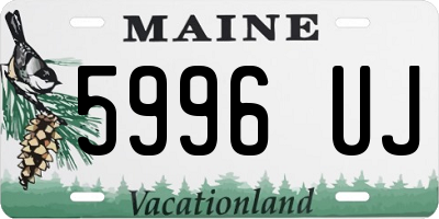 ME license plate 5996UJ