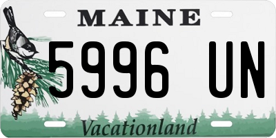 ME license plate 5996UN