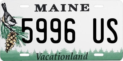 ME license plate 5996US