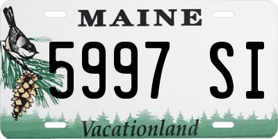 ME license plate 5997SI
