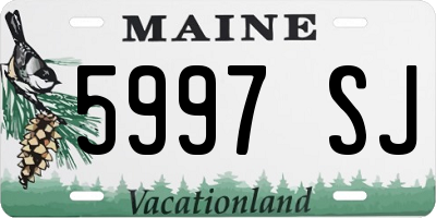 ME license plate 5997SJ