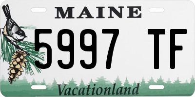ME license plate 5997TF