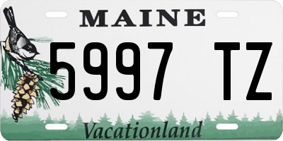 ME license plate 5997TZ