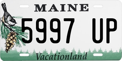 ME license plate 5997UP