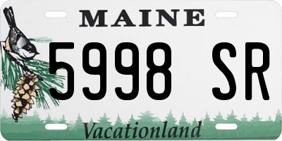 ME license plate 5998SR