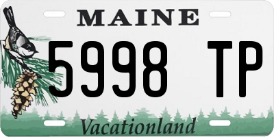 ME license plate 5998TP