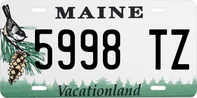 ME license plate 5998TZ