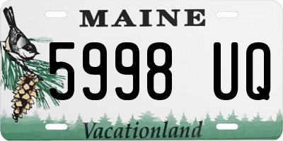 ME license plate 5998UQ