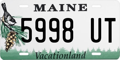 ME license plate 5998UT