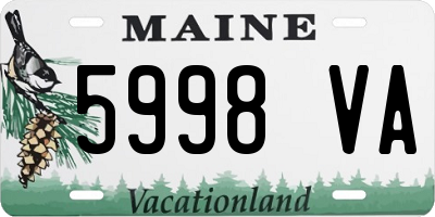 ME license plate 5998VA