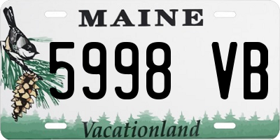 ME license plate 5998VB